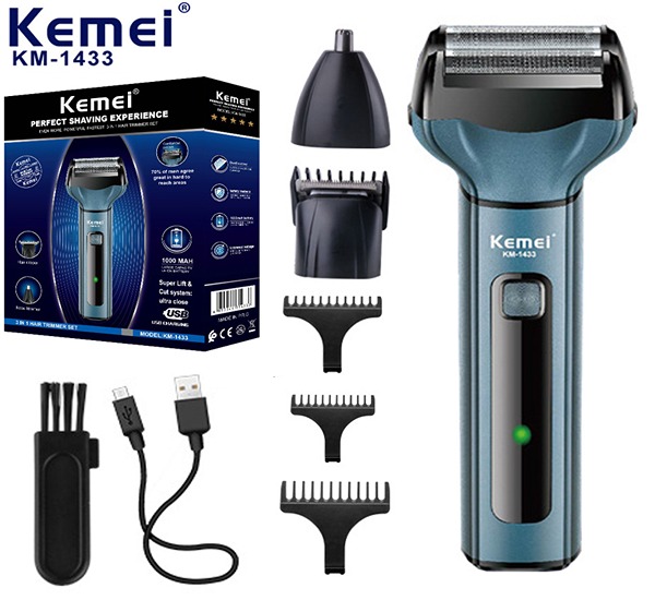 Η Ξυριστική Μηχανή Trimmer KM-1433 Kemei είναι ένα εξαιρετικό εργαλείο για την περιποίηση και το καθάρισμα των τριχών του προσώπου και του σώματος.